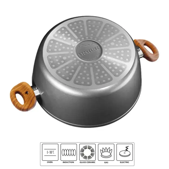 Stoneline Topf mit Deckel Nature